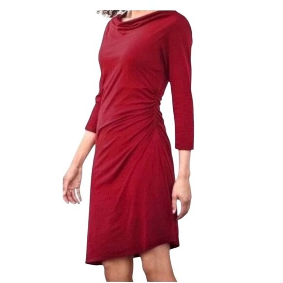 Patagonia Dresses & Skirts - Patagonia seabreaks dress Asymmetrical Draped Neck 3/4 Sleeve Dress M Organic